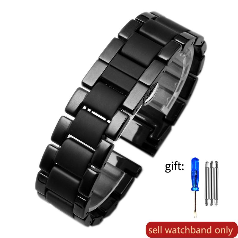רצועת שעון קרמית איכותית עבור Rossini Guess Ebo Watch King רצועת שעון פלדה צמיד 16 18 מ"מ