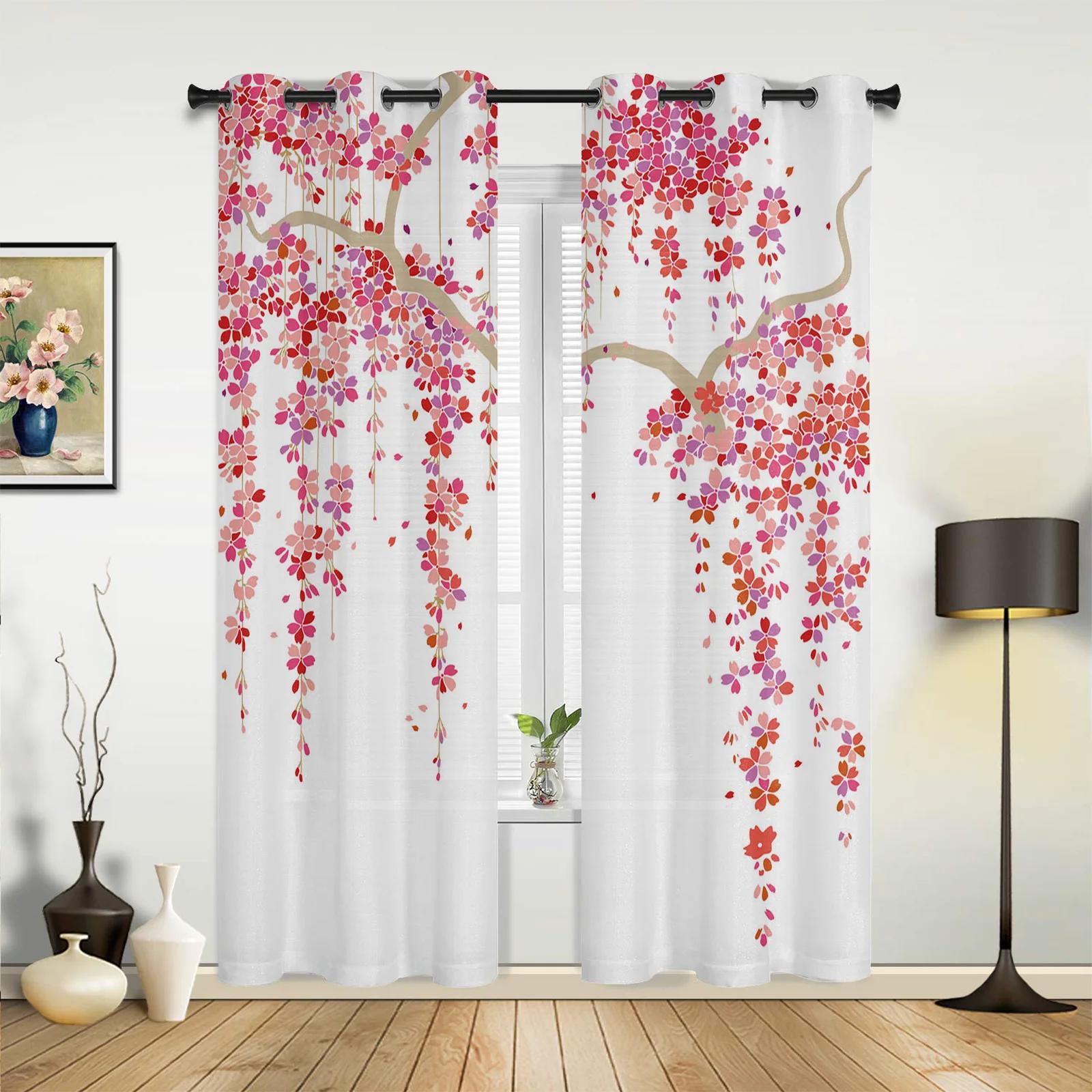 

Фиолетовый цветок глицинии белые шторы для спальни гостиной шторы кухни детской комнаты оконные шторы современный домашний декор 135W x 60H(cm) x1