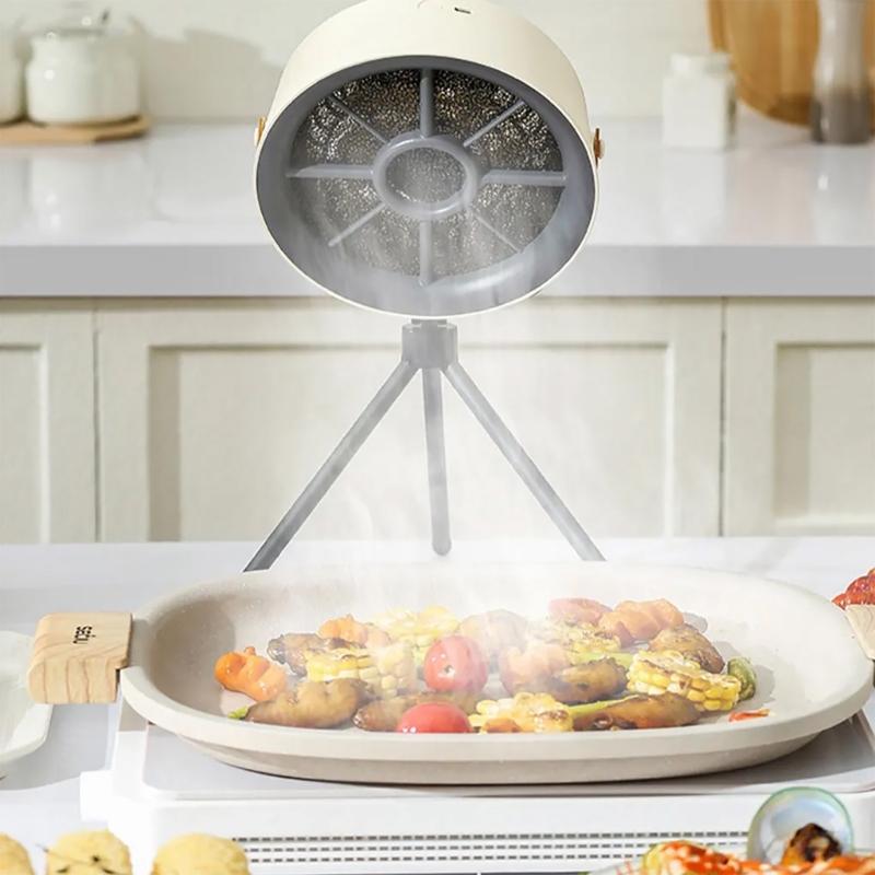 Portable Soot Purifying Fan Desktop Range Hood Plastic Texture for Soot and Cooking with Multi Layer Filtration System