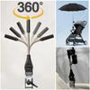 Plastic Sun Umbrella Clamp Black Universal Umbrella Holder Convienent Umbrella Clip  Electric Bike