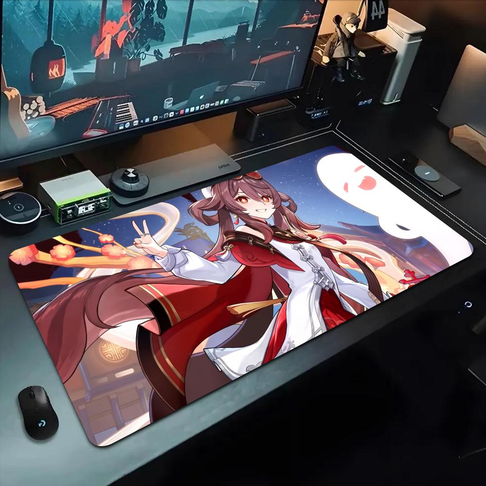 Hu Tao Mouse Pad 500X1000 Mm Large Gaming Mousepad Gamer XL Rubber Otaku Keyboard Pad Laptop Desk Mat