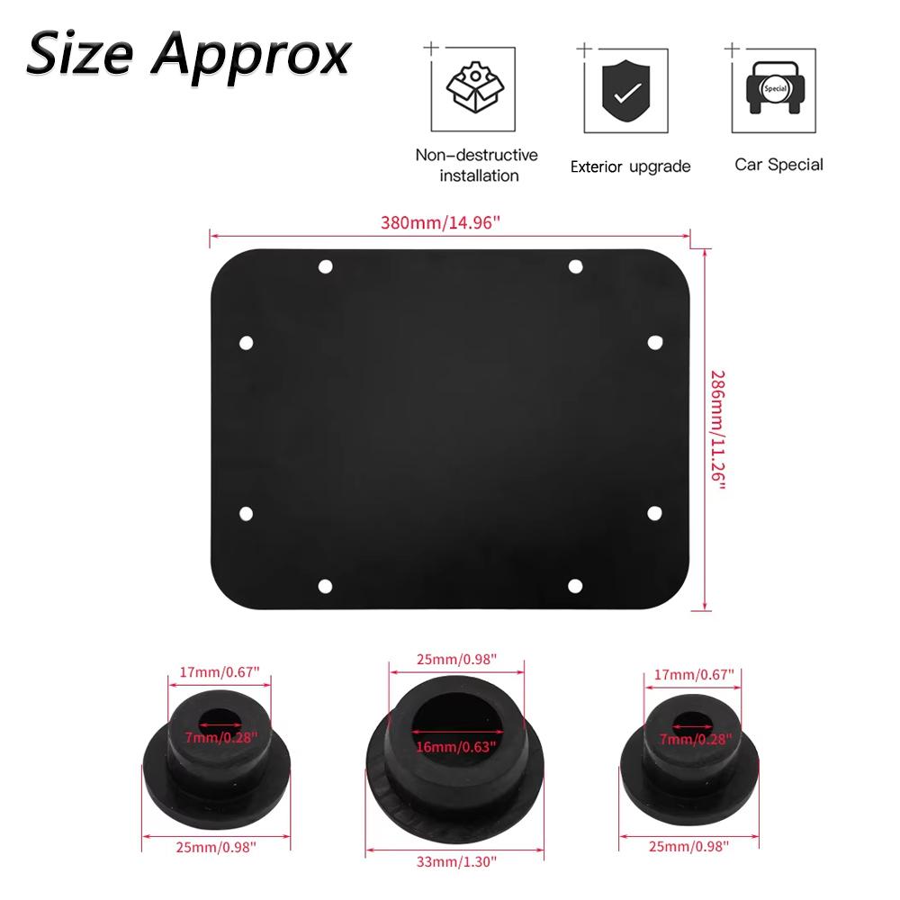 Heckklappen-Abluftgitter-Panelabdeckung Wasserdichte Gummi-Stöpsel für Jeep Wrangler JK 2007-2017 Hintertür-Platte Autoteile Zubehör