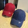 Korean-style large head circumference hard-brim baseball cap for women that makes the face look smaller, casual and versatile, with distressed