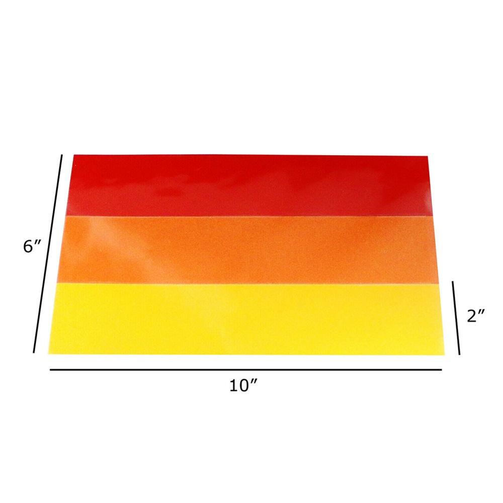 1pc 10-Inch Classic Retro Style Tri-Color Stripe Decal Sticker For Toyota Lexus