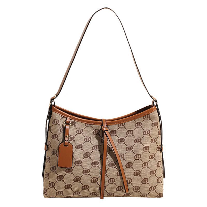Women's bag 2025 new winter retro printing large-capacity shoulder bag versatile casual bag messenger women's bag