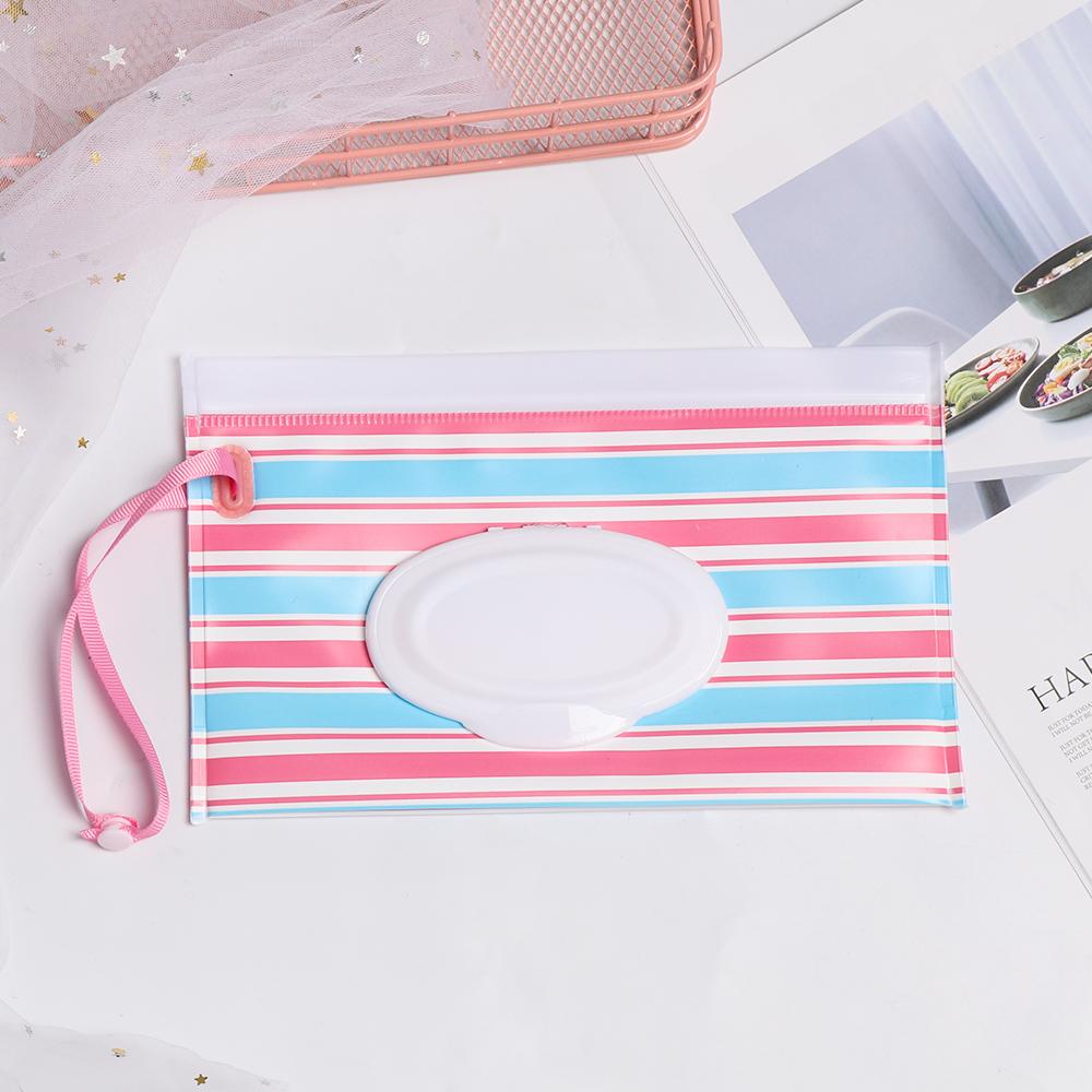 Portable Flip Cover Carrying Case Stroller Accessories Wet Wipes Bag Tissue Box Cosmetic Pouch