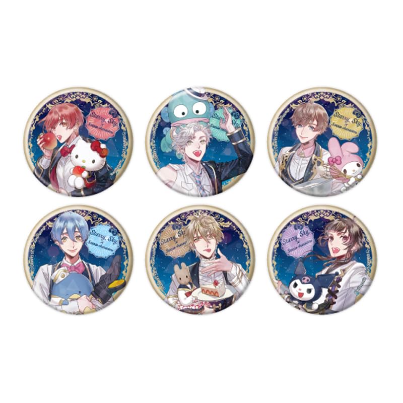 

StarrySky x Sanrio Characters 01 Spring & Summer [Collaboration Illustration] Holographic Tin Badge [57mm] Box of 6