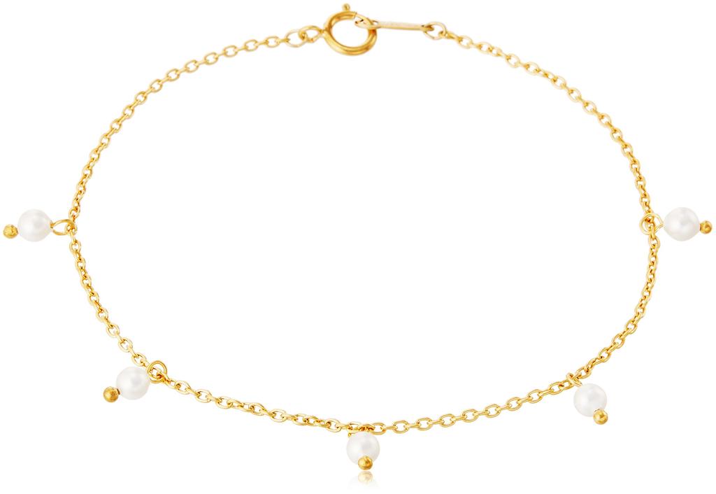 BLOOM [Official] Women's 14K Gold-Filled Shell Pearl Bracelet (0551-0644-0014-0000)