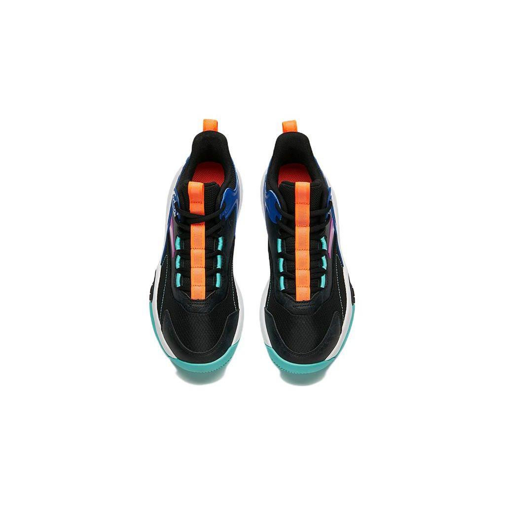 Anta Anti-Slip Durable Basketball Shoes Kids Sneakers Black Blue A312231112-1