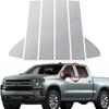 Chrome For Chevrolet Silverado 1500 Crew Cab Double Cab 2019-2024 Pillar Posts Car Window Trim Cover BC Column Stickers
