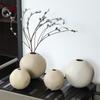 Creative Irregular Round Ceramic Vase Ornaments Living Room Dried Flower Arrangement Ins Soft Decorative Desktop Flower Device
