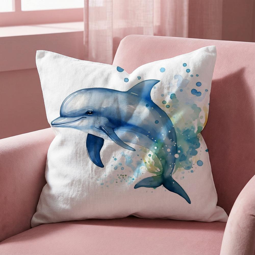 

Sea Animal Turtle Coral Cushion Cover Multi-Scene Pillow Cover for Home & Car - Reversible, Soft & Durable for Daily Use 30cmx30cm