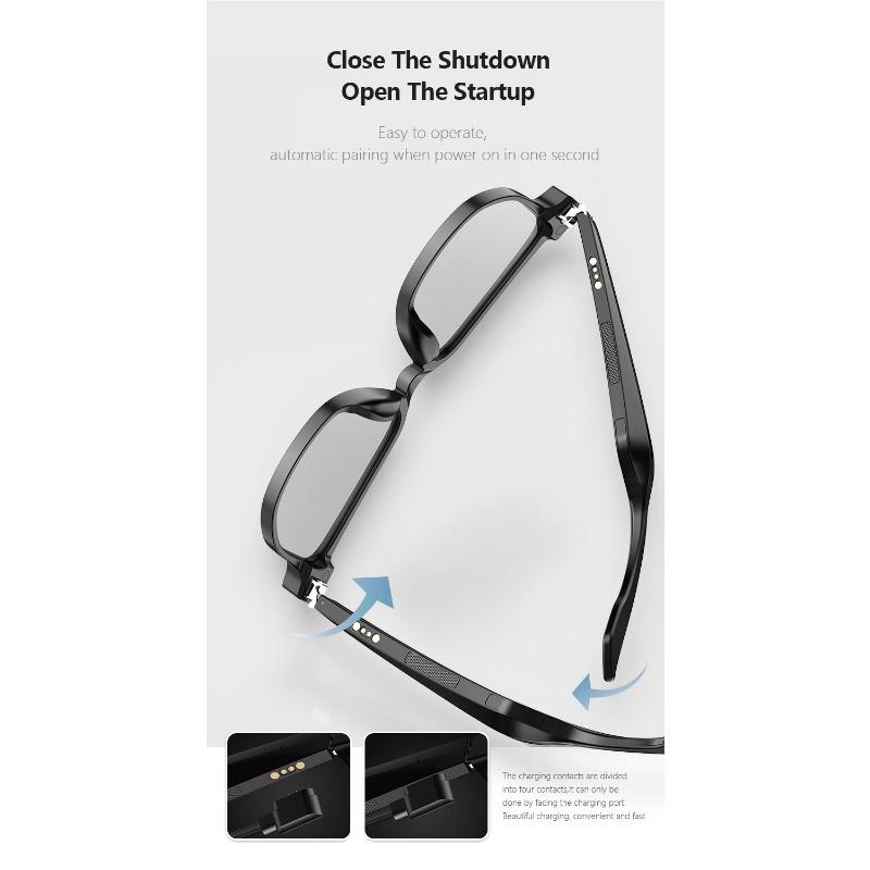 Bluetooth Smartbrille Sonnenbrille Blaulichtfilter UV Bluetooth Kopfhörer KI Audiobrille kann Anrufe tätigen