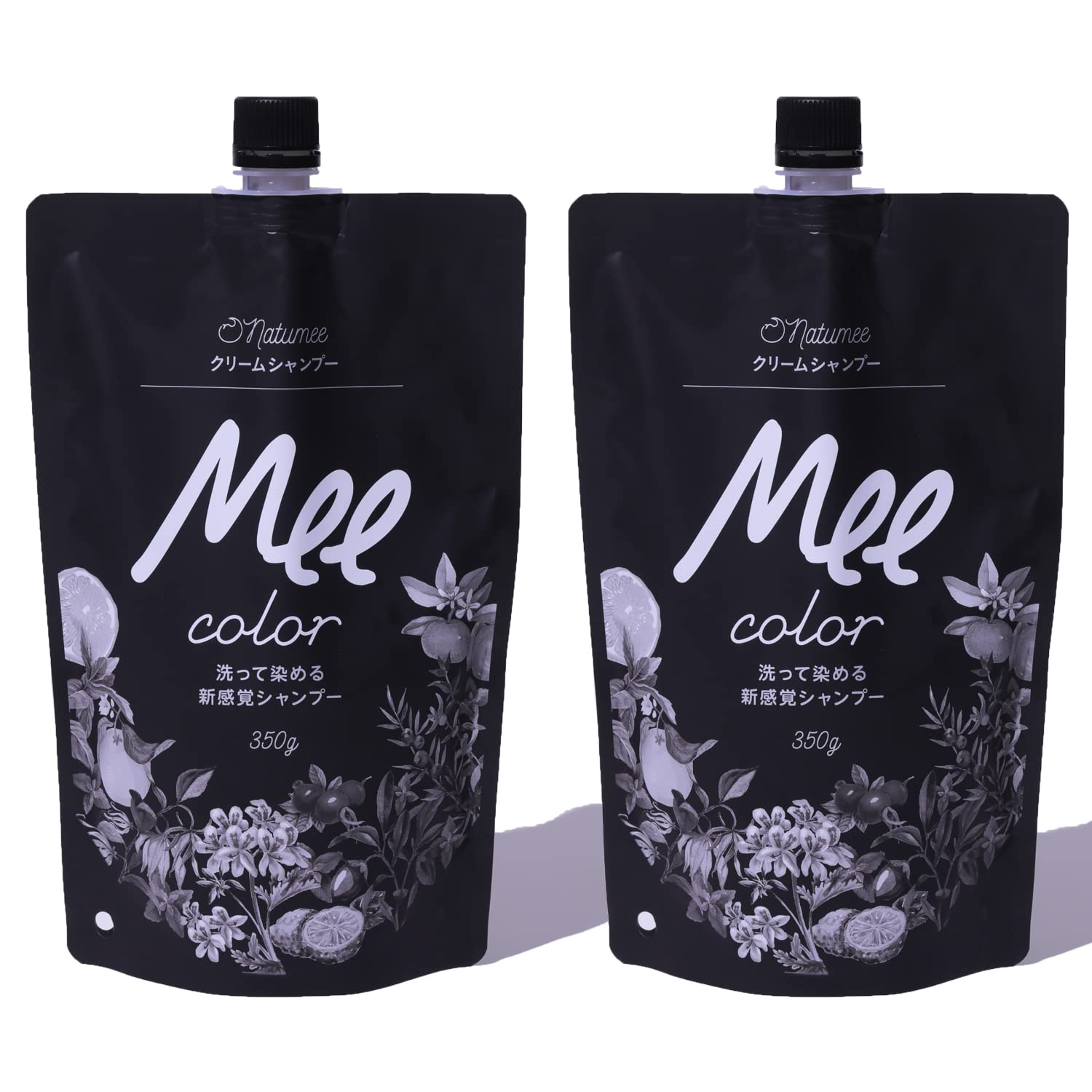 

[Mee Color] [2-piece set] Cream shampoo MEE color (natural brown, 350g)