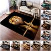 1PC Lion Pattern Printed Carpet Rug for Living Room Bedroom Home Sofa Decoration,Non-slip Floor Mat Floor Mat