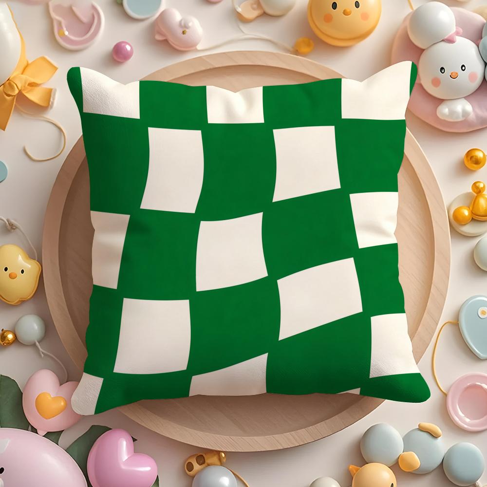 

Space distortion grid diagram Cushion Cover Short Plush DoubleSided Printing Home Machine Washable in Warm Winter Pillow Cover 40x40cm 16x16in