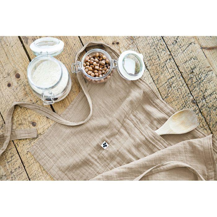 Kochschürze „Gaïa“ 45 x 80 cm „Baumwollgaze“ der Schmetterlingseffekt