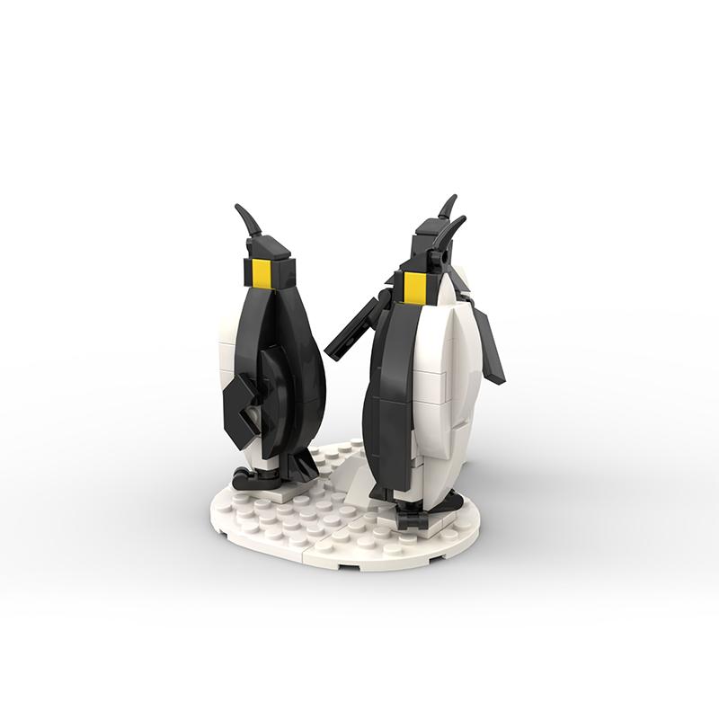 Kids educational building toys gift building blocks moc animal model ornaments antarctic emperor penguin plastic building blocks