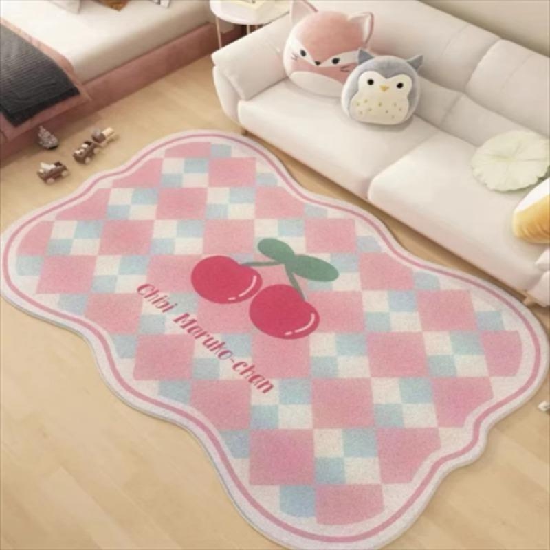 Cure Department Cute Cream Wind Bedroom Bedside Blanket Girl Room Floor Mat Immersive Living Room Early Summer Spring Carpet