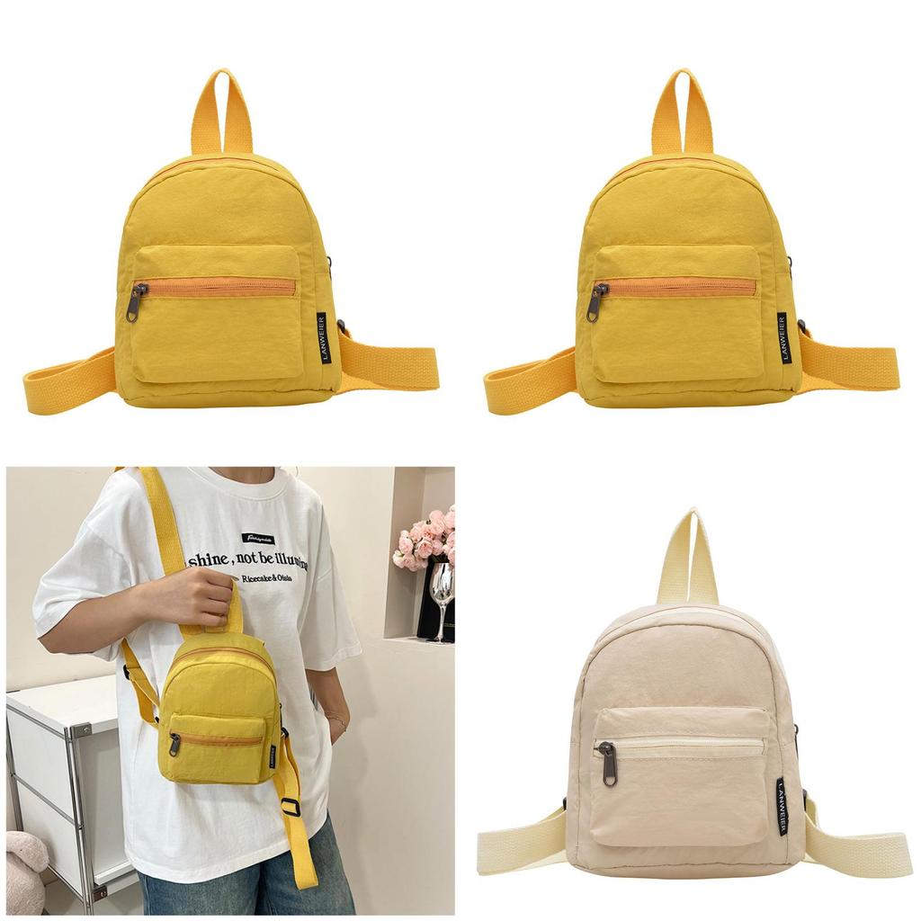 Minimalist Women Casual Small Backpack With Fabric For Daily Use