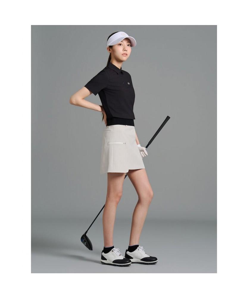 BEANPOLE GOLF [B_Under] Women'S Woven Mix Short Sleeve Pullover - Black