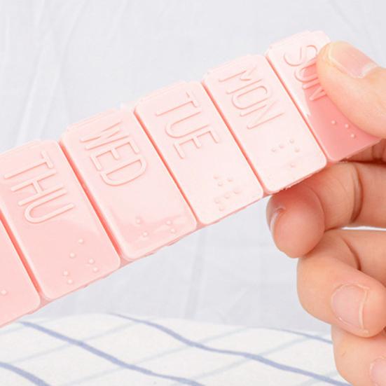 Pouzdro na pilulky Velkokapacitní přenosný PP týdenní úložný box na pilulky na vitamín