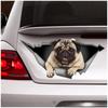 ZHTDXYS Pug Sticker Pet Decal Pug Decal Funny Car Sticker Vinyl Decal 2pcs 21cm Longest Side