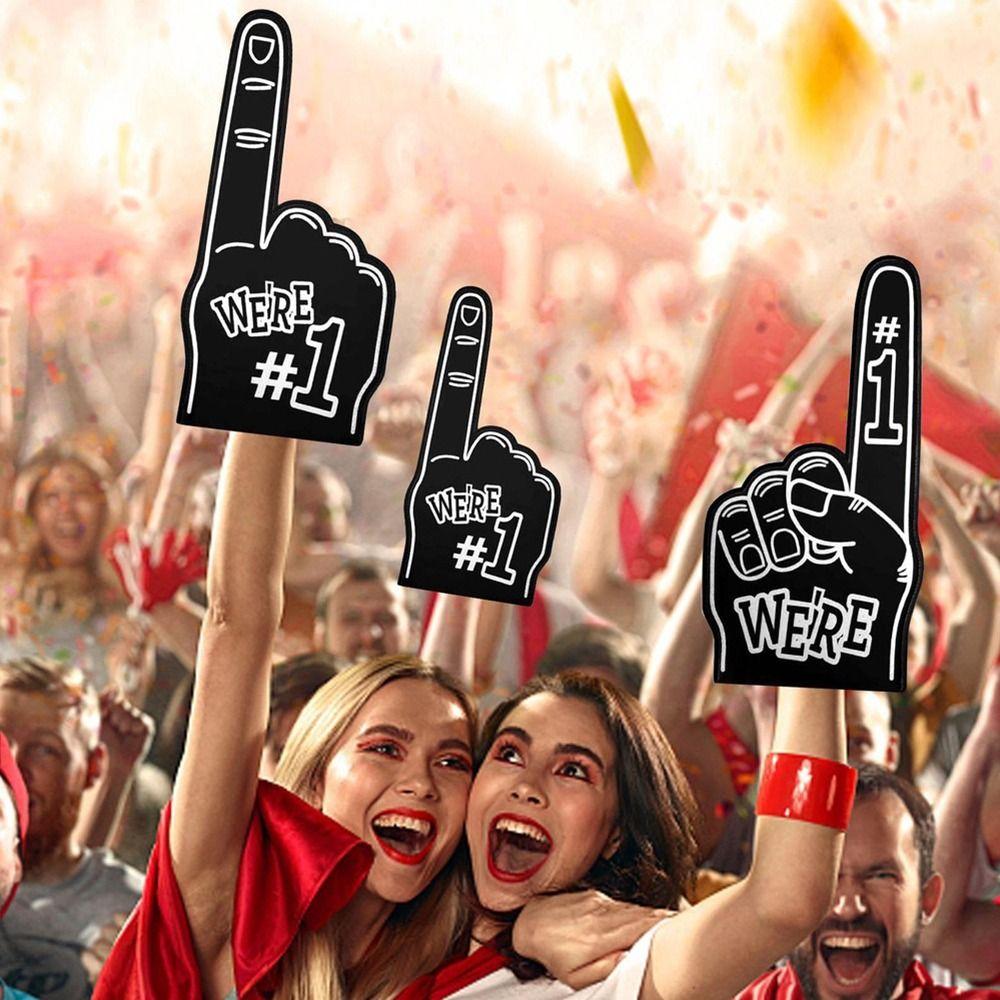 thumbnail interactive-video image 1 of Foam Finger INOOMP 15-Piece Set - Lightweight Cheerleading Props For Sports Games & Events Stadium Foam Hands 1 of 13