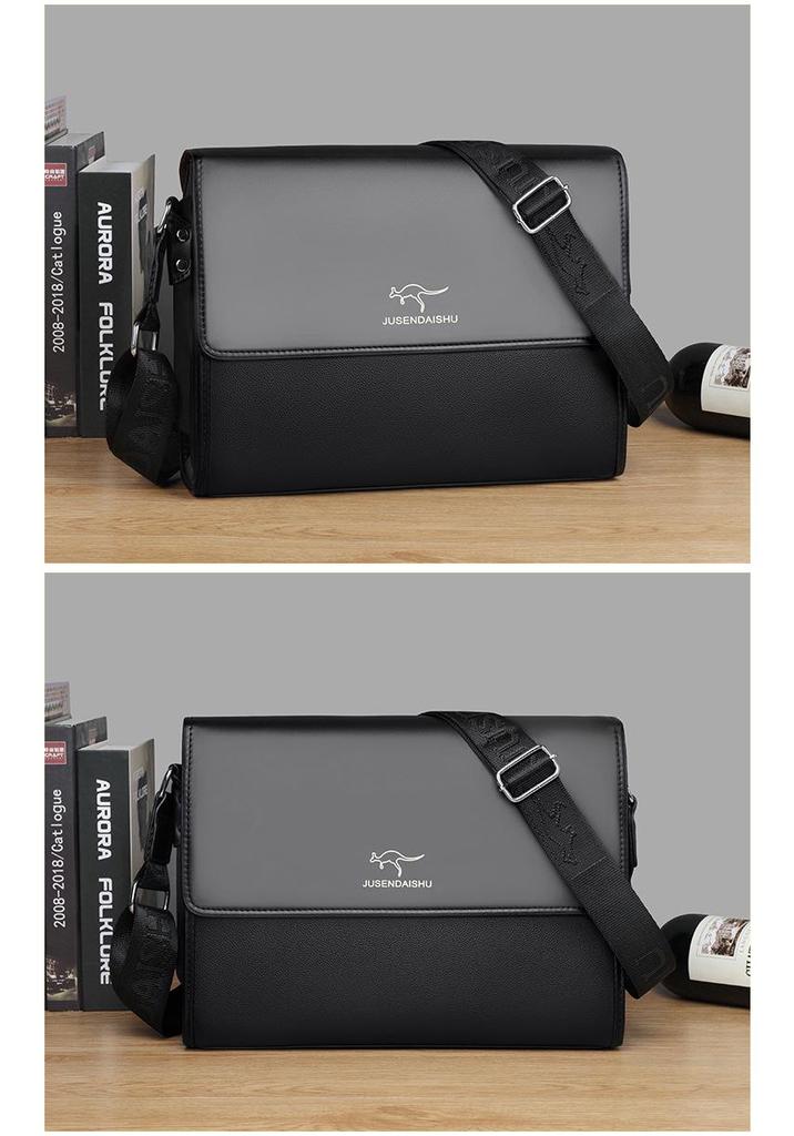 Men's Business Casual Crossbody Briefcase Backpack - Mid-range Luxury, One-Shoulder Hanging Bag, Trendy Youthful Design