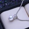 LSOOYH Fashion Natural Freshwater Pearl Pendant Necklace For Women Pearl Jewelry Cubic Zirconia CZ Necklace