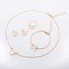 Elegance Style Butterfly Jewelry Set Dripping Oil French Bracelets Earrings Set  Daily Wear