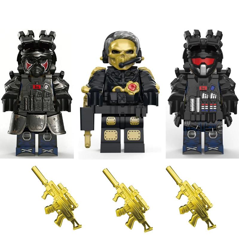 Delta Action Gold Rose Red Wolf Iron Mask Judge Weilon GTI Agent Military Block Figure Toy