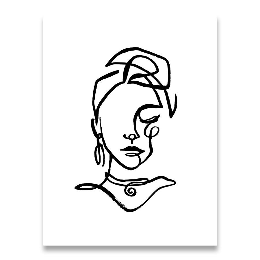 Black White Vintage Poster Abstract Line Nordic Posters And Prints Wall Art Canvas Painting Wall Pictures For Living Room Decor