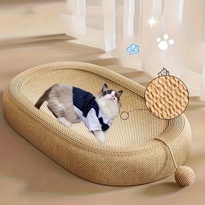 1pc Cat Scratching Board and Bed Integrated Toy Ball Set - Four Seasons Universal - Multi-functional Durable Sisal Cat Scratching Sand Leisure Chair