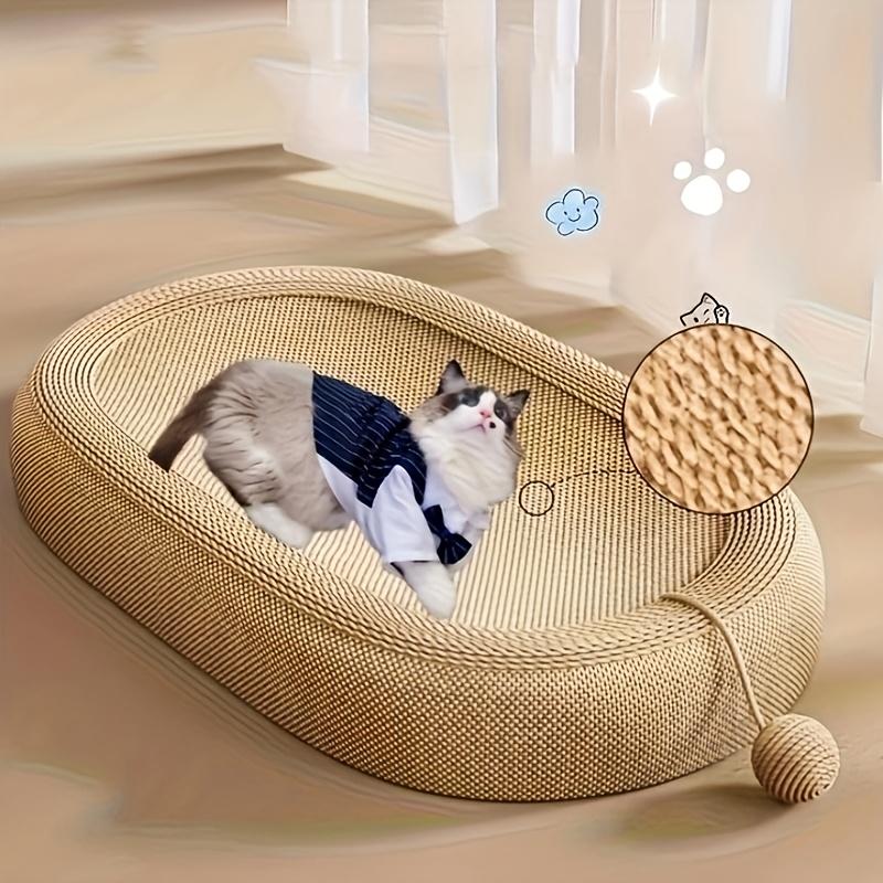 1pc Cat Scratching Board and Bed Integrated Toy Ball Set - Four Seasons Universal - Multi-functional Durable Sisal Cat Scratching Sand Leisure Chair