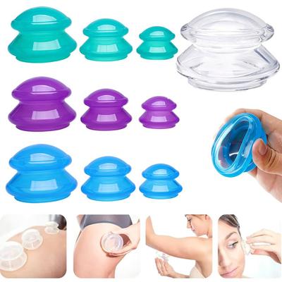 Cellulite Health Care Face Neck Massage Cans Vacuum Cupping Cups Silicone Suction Cups Massage Cup