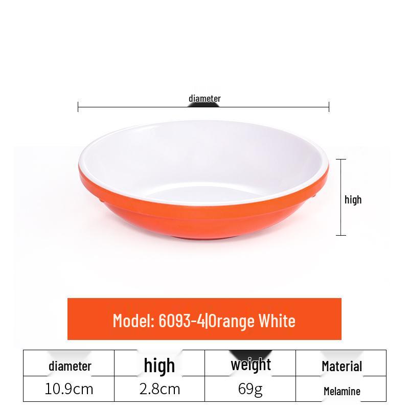 Imitation Porcelain Melamine Dipping and Snack Dish for Restaurants