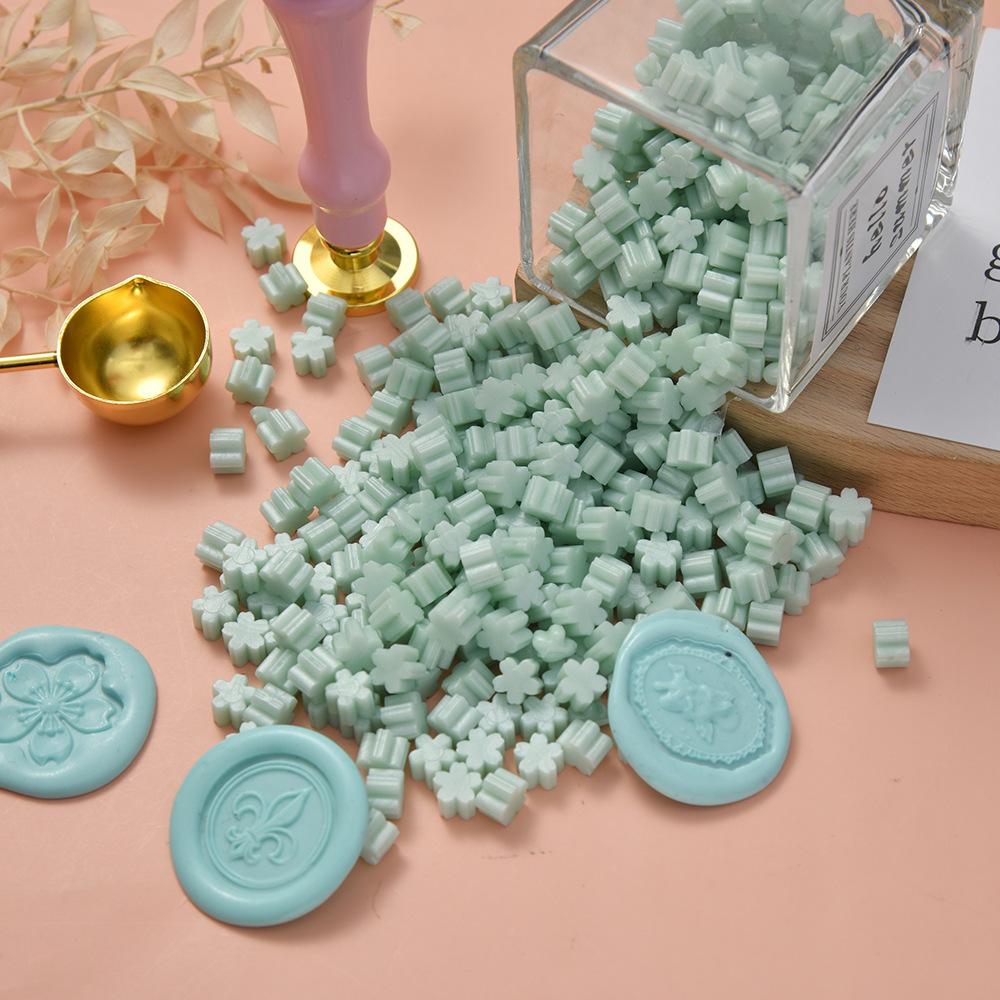 500G Cherry Blossom Shape Cute Fire Paint Wax Grains Student Handmade Creative DIY Decorative Gift Envelope Sealing Supplies