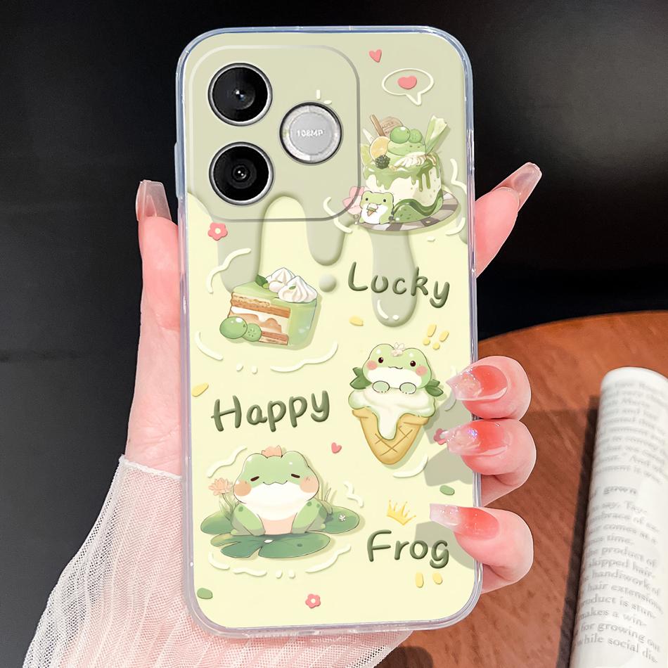 Phone Case For Honor 600 Lite 500 Smart 5G Cute Fish Bubble Phone Cover Soft Transparent Silicone Anti Slip Lightweight Funda