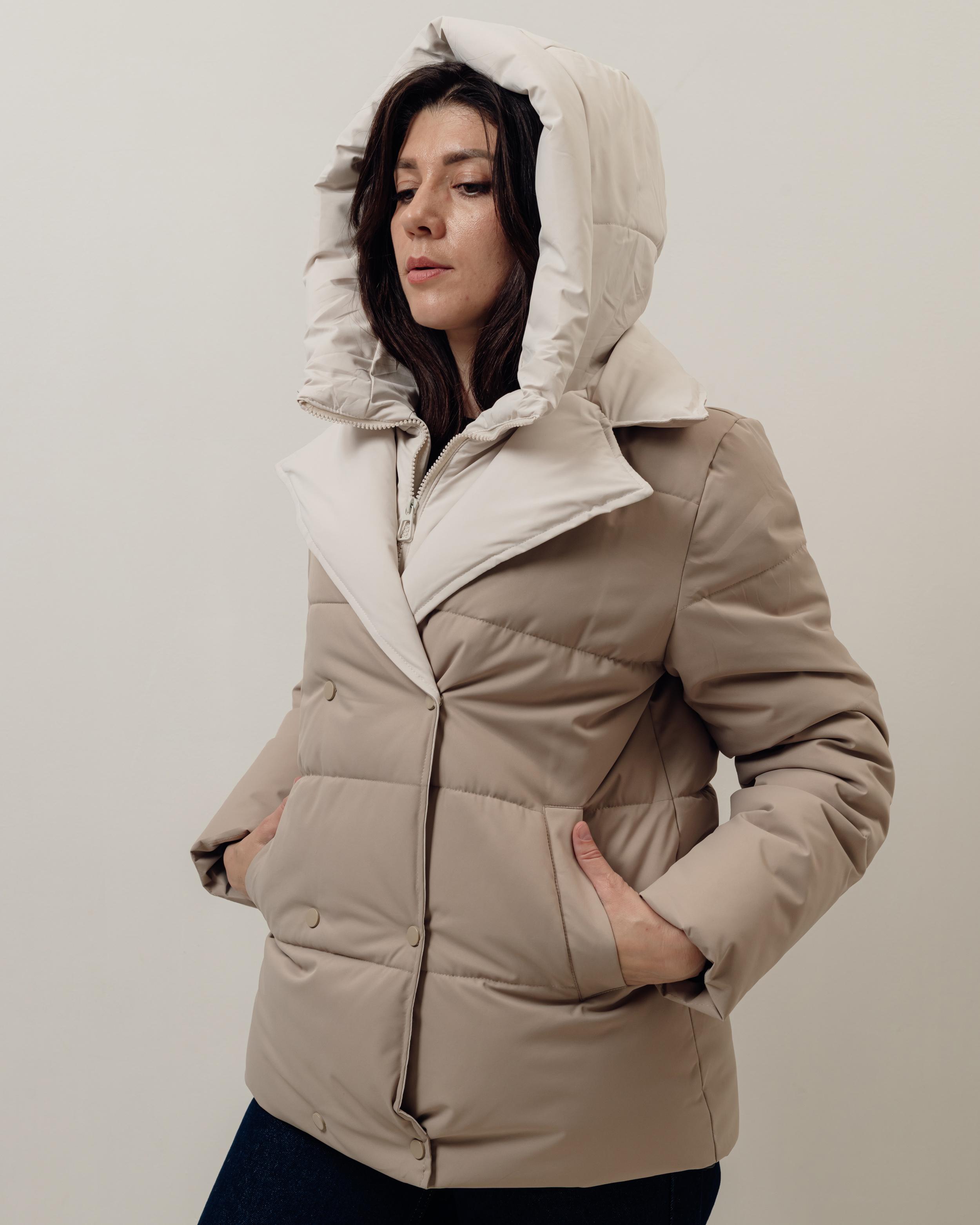 

Jacket with belt HAIZIYUAN 824 M beige-milk XL бежевий