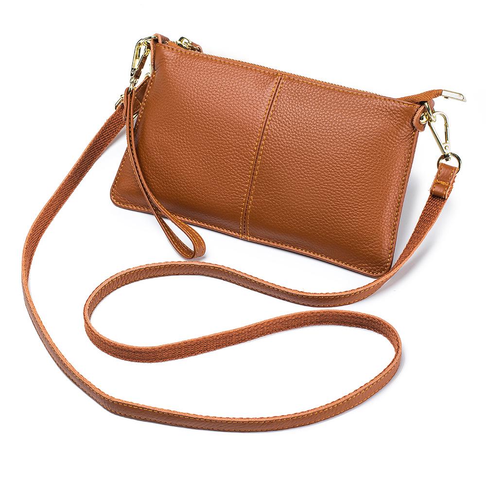 Women's Genuine Leather Crossbody & Clutch Bag: Soft Cowhide, Versatile Handbag