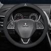 Car Suede Carbon fiber Leather Steering Wheel Cover For Mitsubishi Outlander Pajero Asx Lancer EX Evolution L200 Triton RALLIART MK3