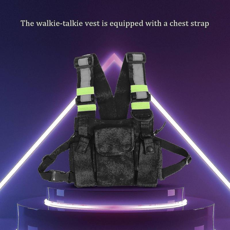 Radios Pocket Radio Chest Harness Chest Front Pack Pouch Holster Vest Carry Case For 2 Way Radio Wa