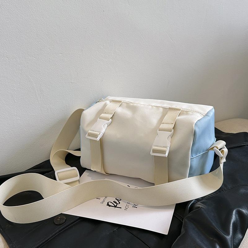 Women's Bag Nylon Cloth Pillow Bag New Shoulder Bag Fashionable Sweet Contrasting Messenger Bag