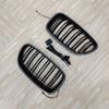 Car Double Line Front Luminous Grille Led Light Racing Grille For BMW 5 Series F10 F11 F18 2010-2017 Bodykits Tuning ABS Black