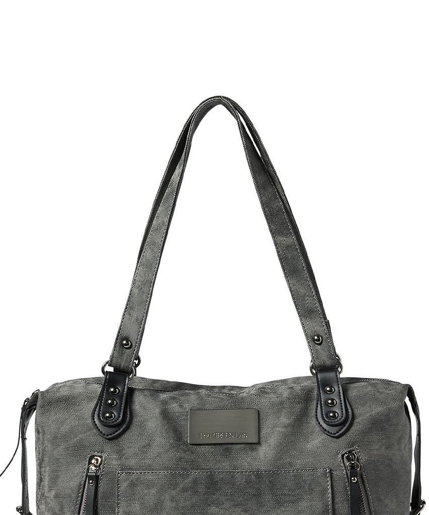 The Green Lab Vintage Washed Daily Shoulder Bag [Black]