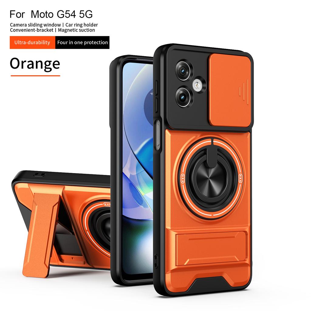 For Motorola G54 Case Moto G54 Power Cover Moto G64 5G case Magsafe Magnetic Fold Holder Military Armor Camera Protection Cover