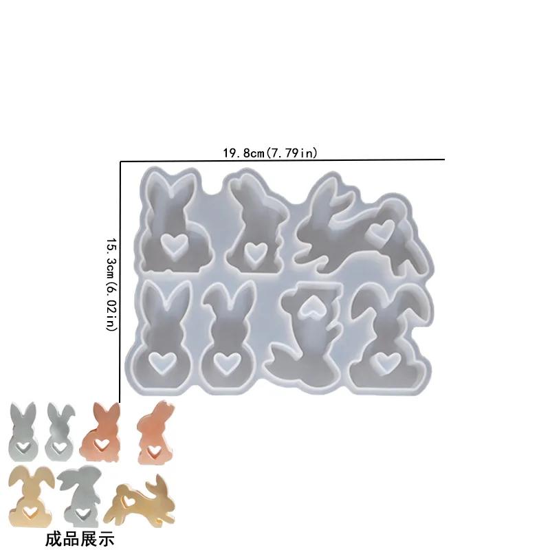 

A Top Quality Silicone Ornament Molds Easter Rabbit Crafting Moulds Silicone Mold