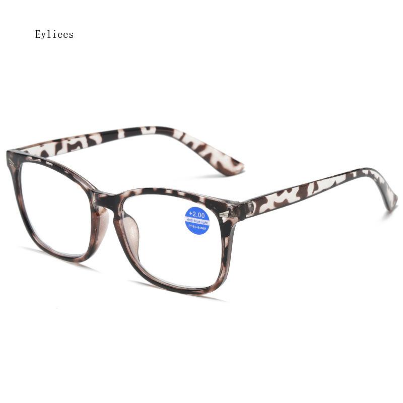 Fashion Square Full Frame Reading Glasses Lady Daily Commuter Hyperopia Eyeglasses Protect Eyes Anti Blue Light Men Eyewear