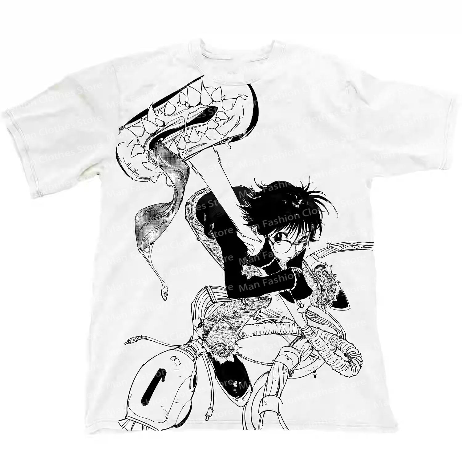 

Anime Dark Print Hunter X Hunte T-shirt Y2k Style Print Men and Women Oversized Fashion Short Sleeved Causal T- Shirts S